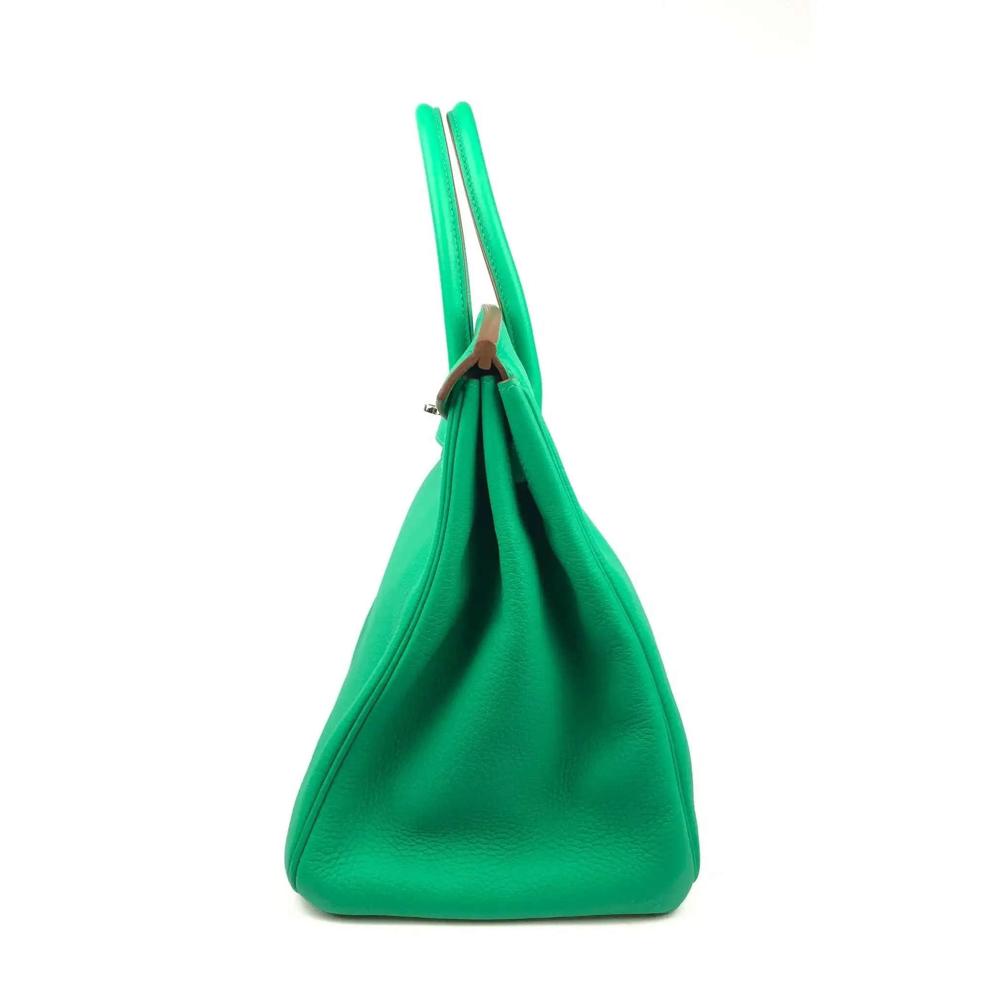 Luxurious HERMES Birkin 35 in Chic Menthe Mint Green - Premium Designer Handbag