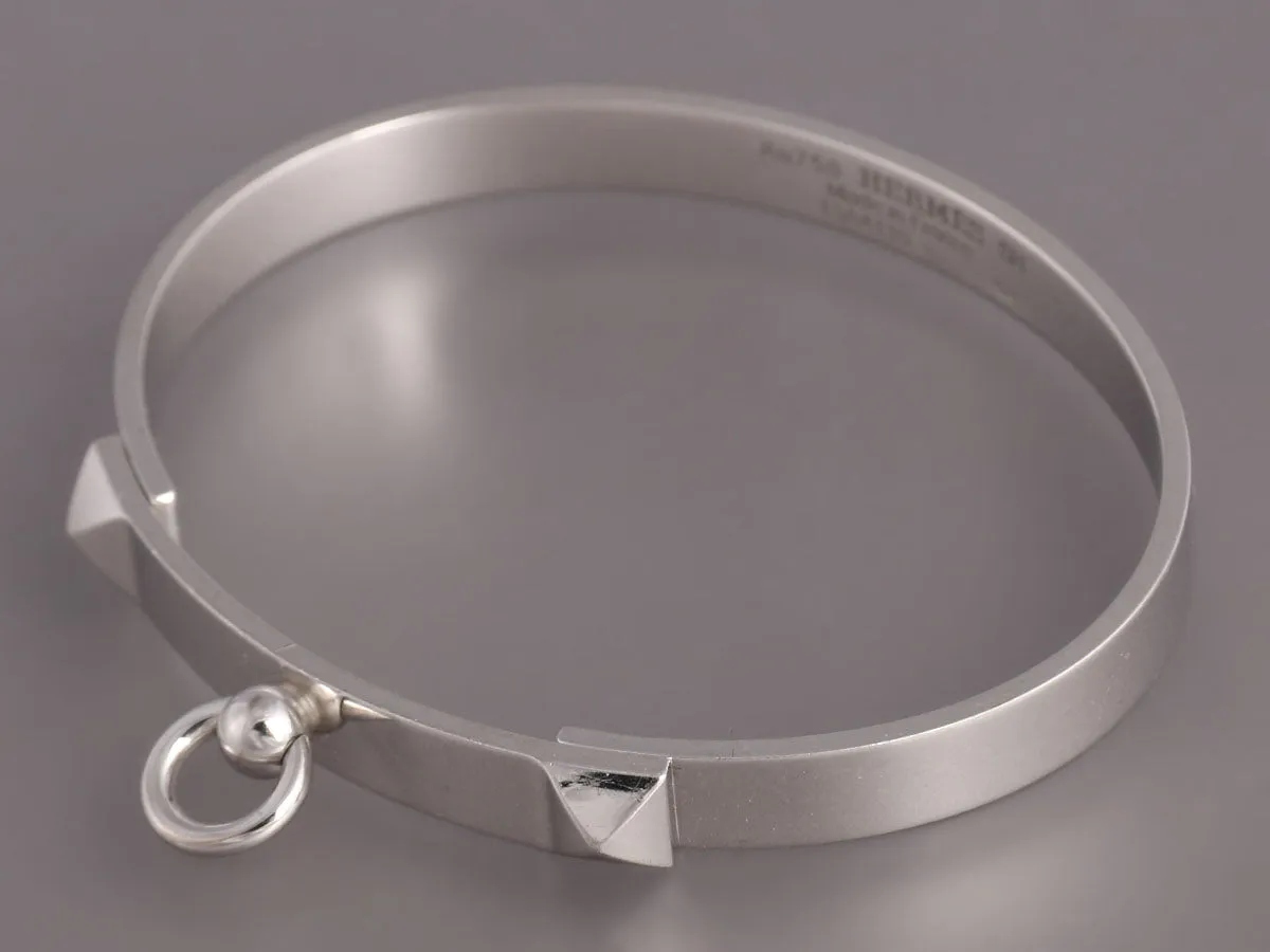 Hermès 18K White Gold Collier de Chien CDC Bracelet