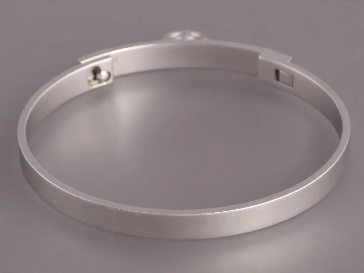 Hermès 18K White Gold Collier de Chien CDC Bracelet