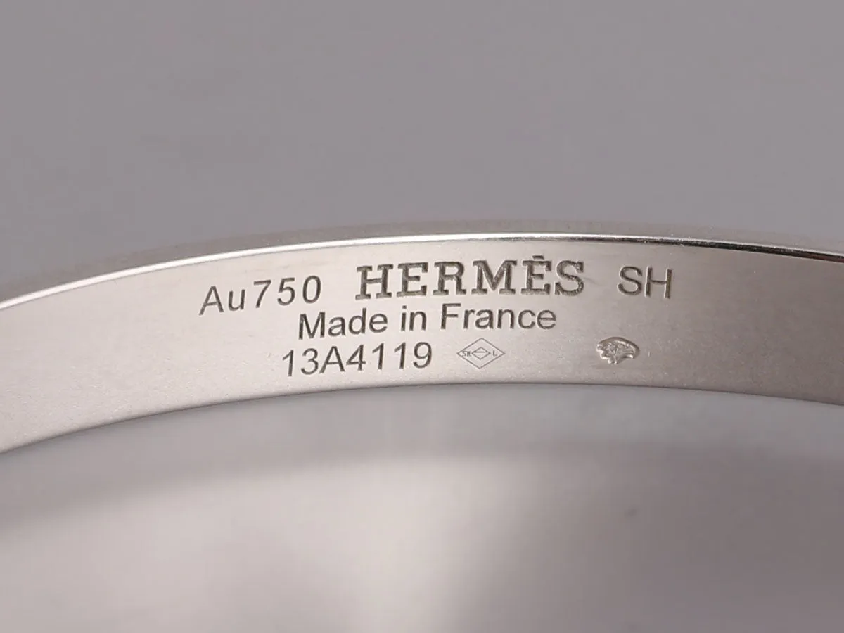 Hermès 18K White Gold Collier de Chien CDC Bracelet