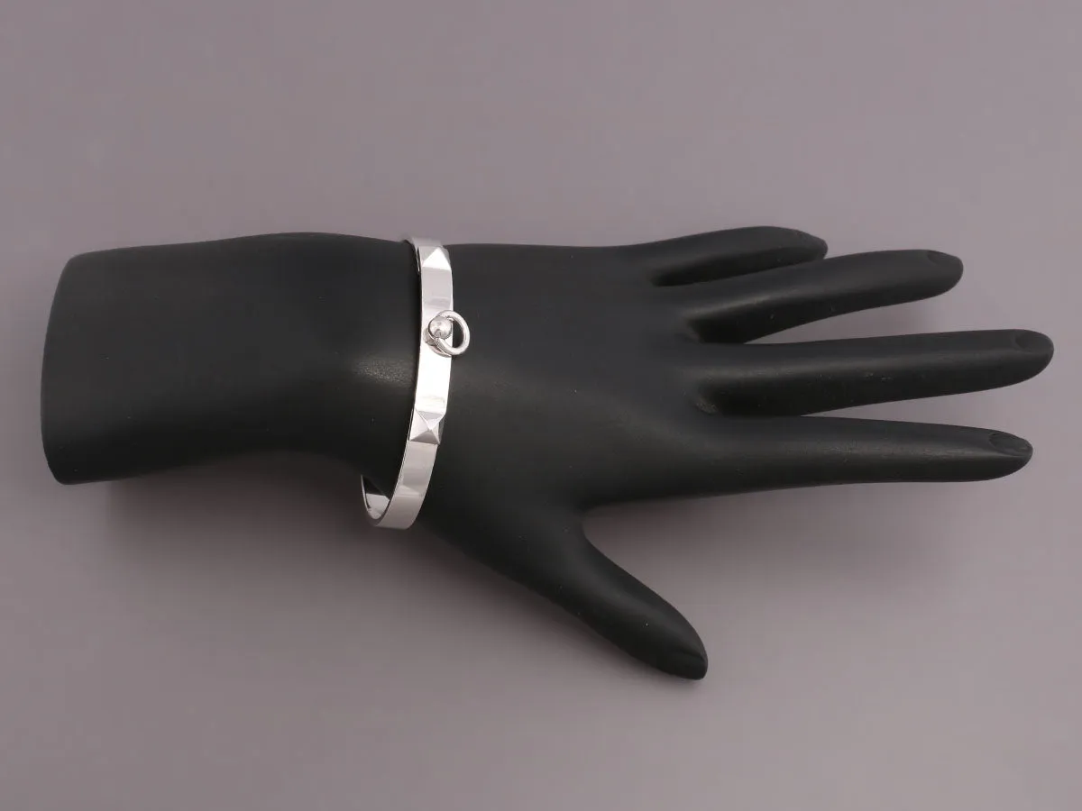 Hermès 18K White Gold Collier de Chien CDC Bracelet