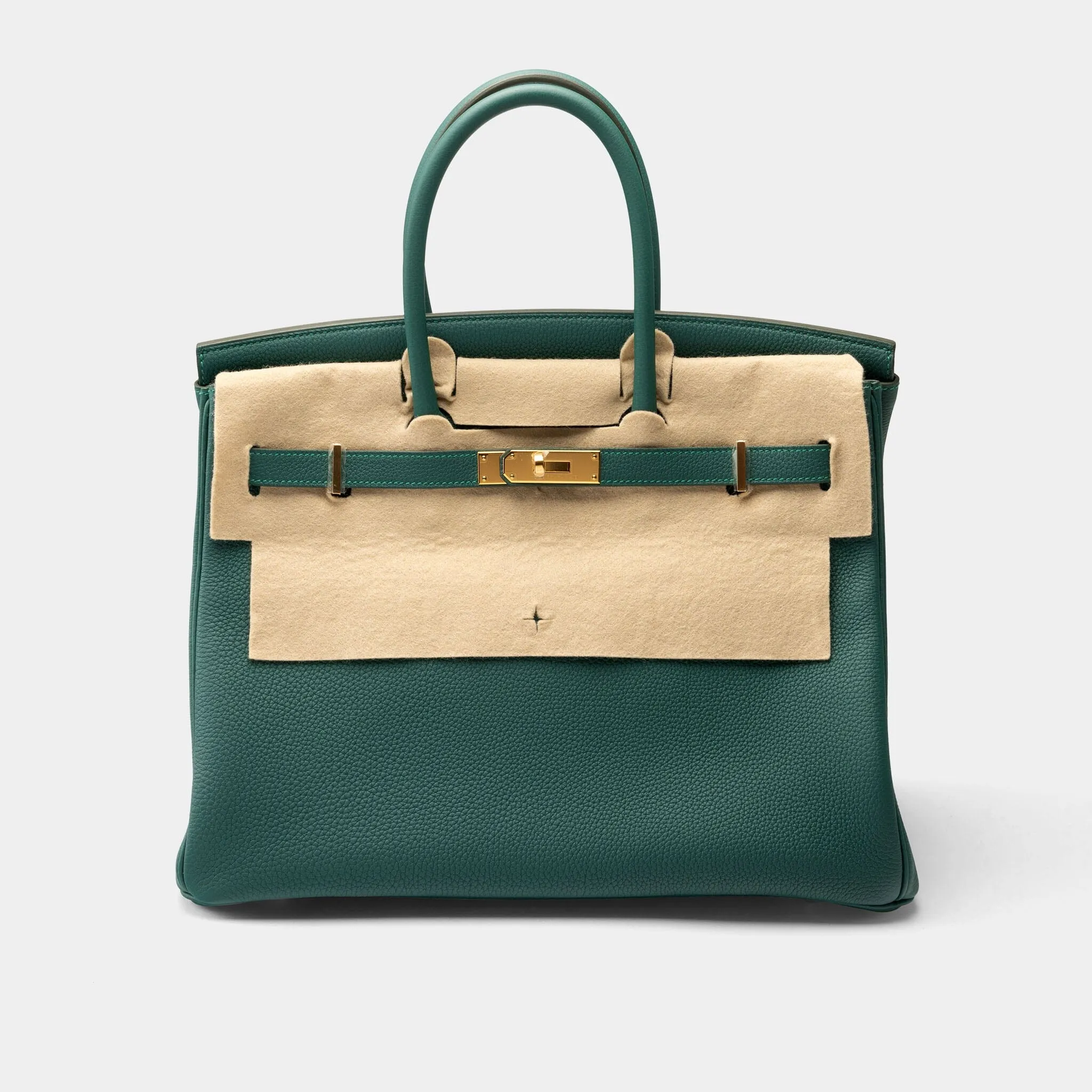 Hermès Birkin 35 Veau Togo Malachite New Full Set