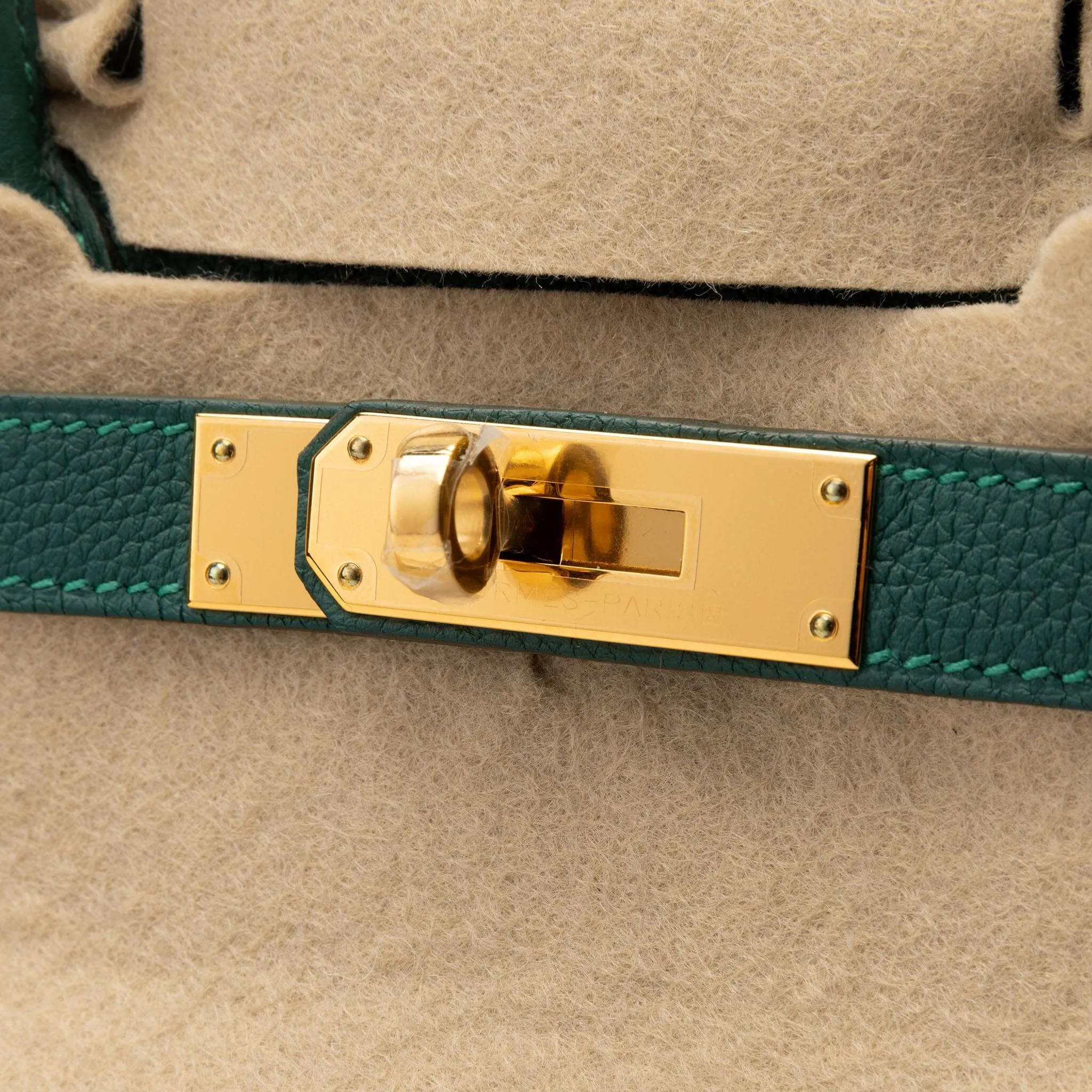 Hermès Birkin 35 Veau Togo Malachite New Full Set