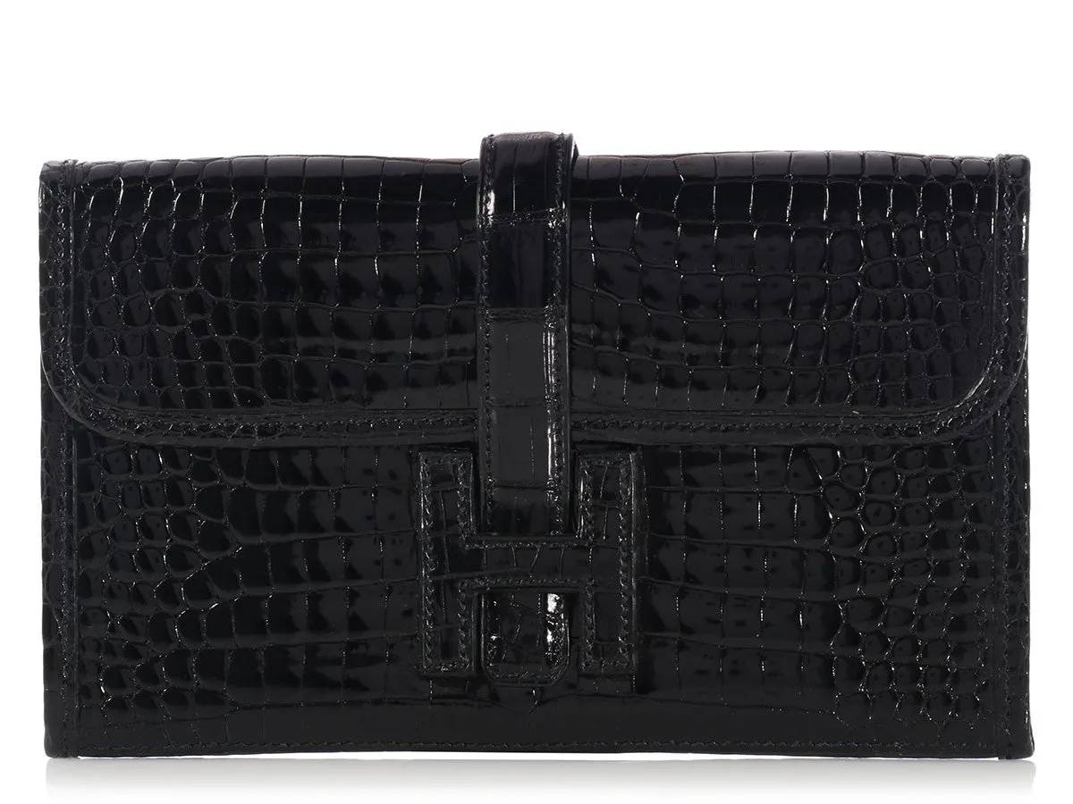 Hermès Black Crocodile Mini Jigé