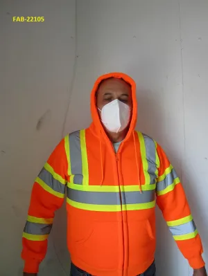 High Visibility Reflective Jacket with Hood  FAB-22105
