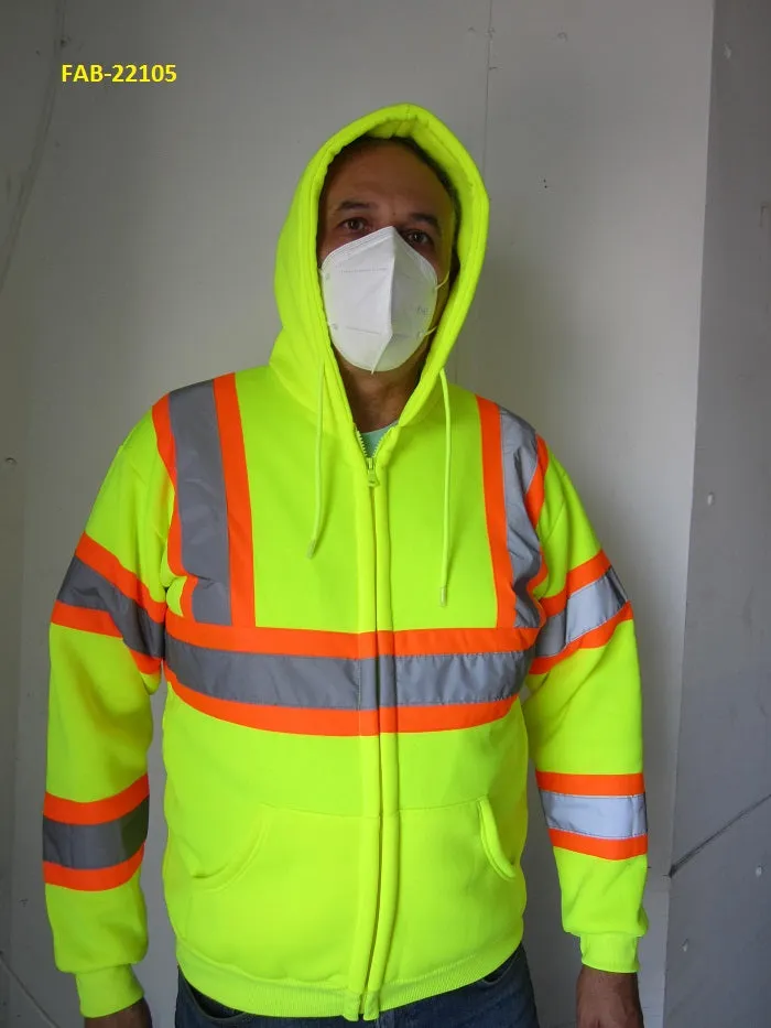 High Visibility Reflective Jacket with Hood  FAB-22105