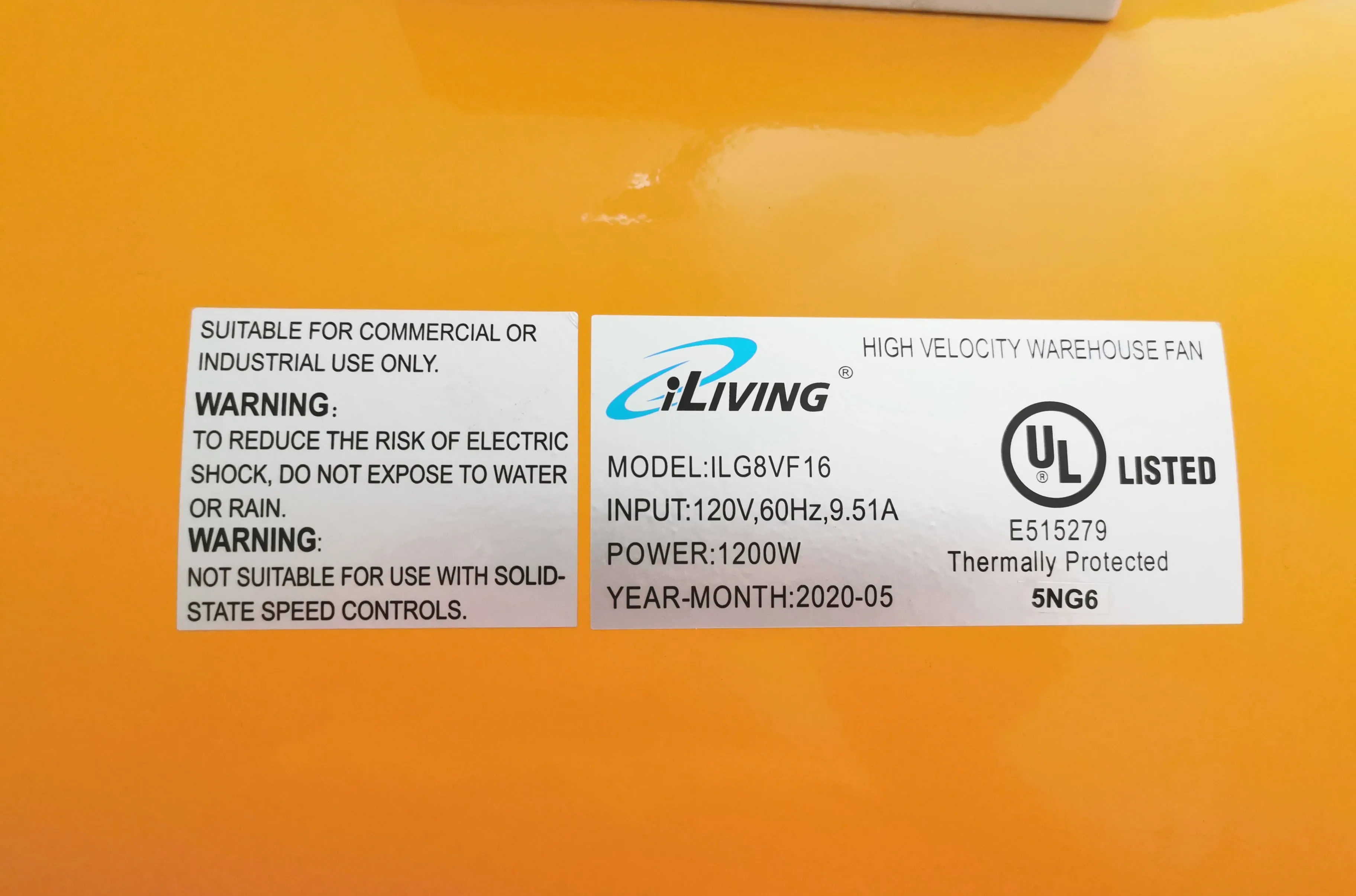 iLIVING - ILG8VF16 Utility High Velocity Blower, Fume Extractor, Portable Exhaust and Ventilator Fan, Air Ventilation with 4590 CFM, 3450 RPM (16 Inch)