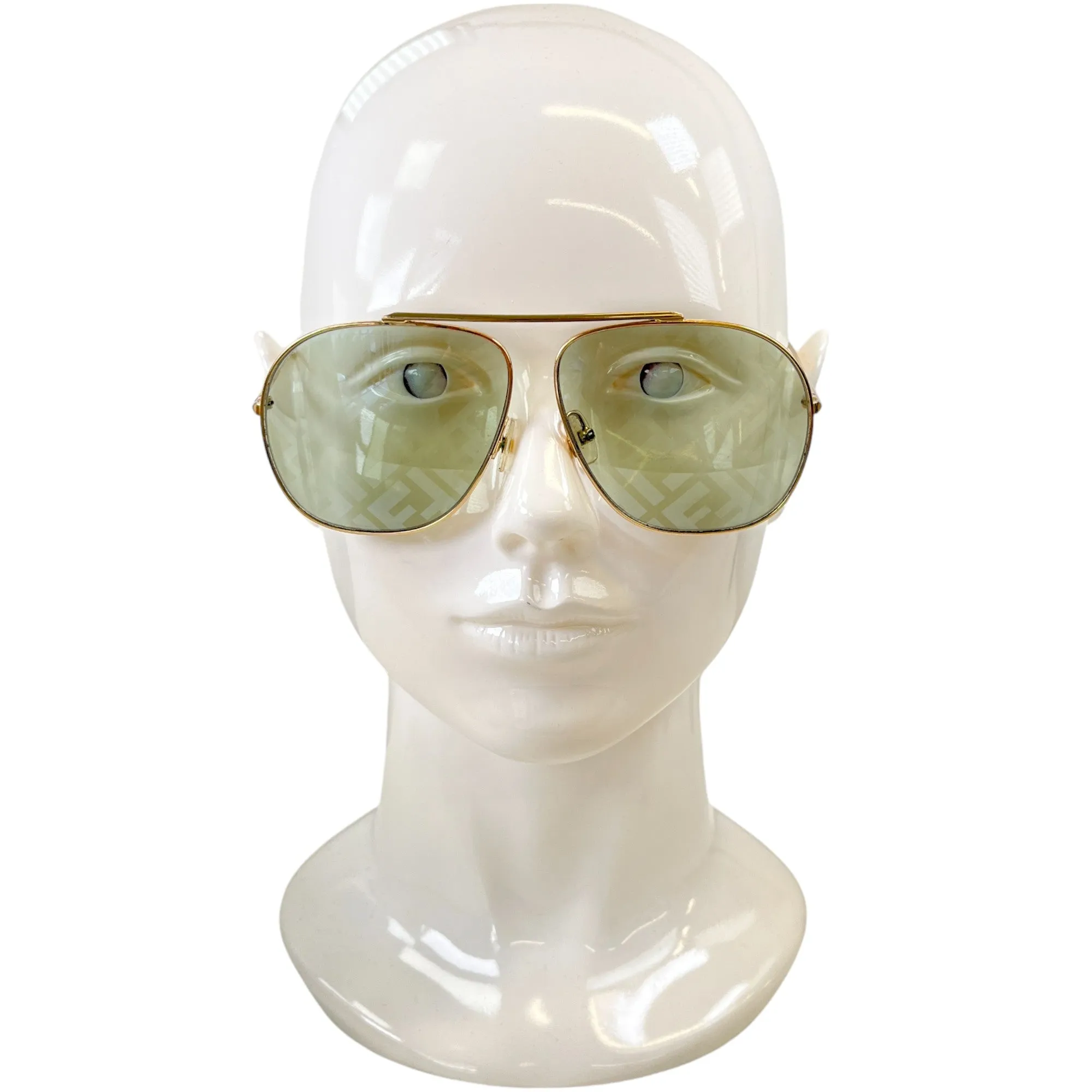 Men's Ff Monogram Sunglasses Gold