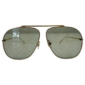 Men's Ff Monogram Sunglasses Gold