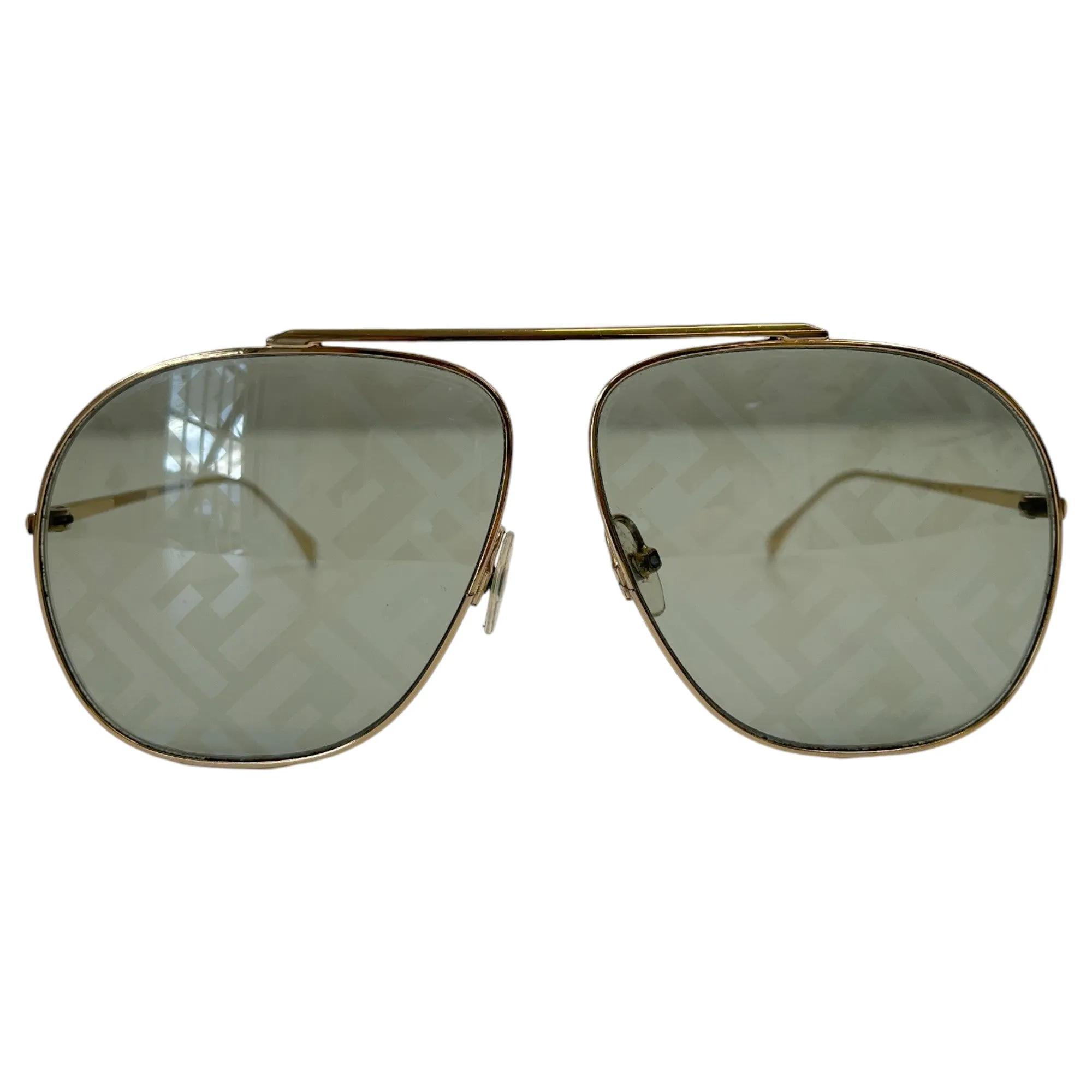 Men's Ff Monogram Sunglasses Gold