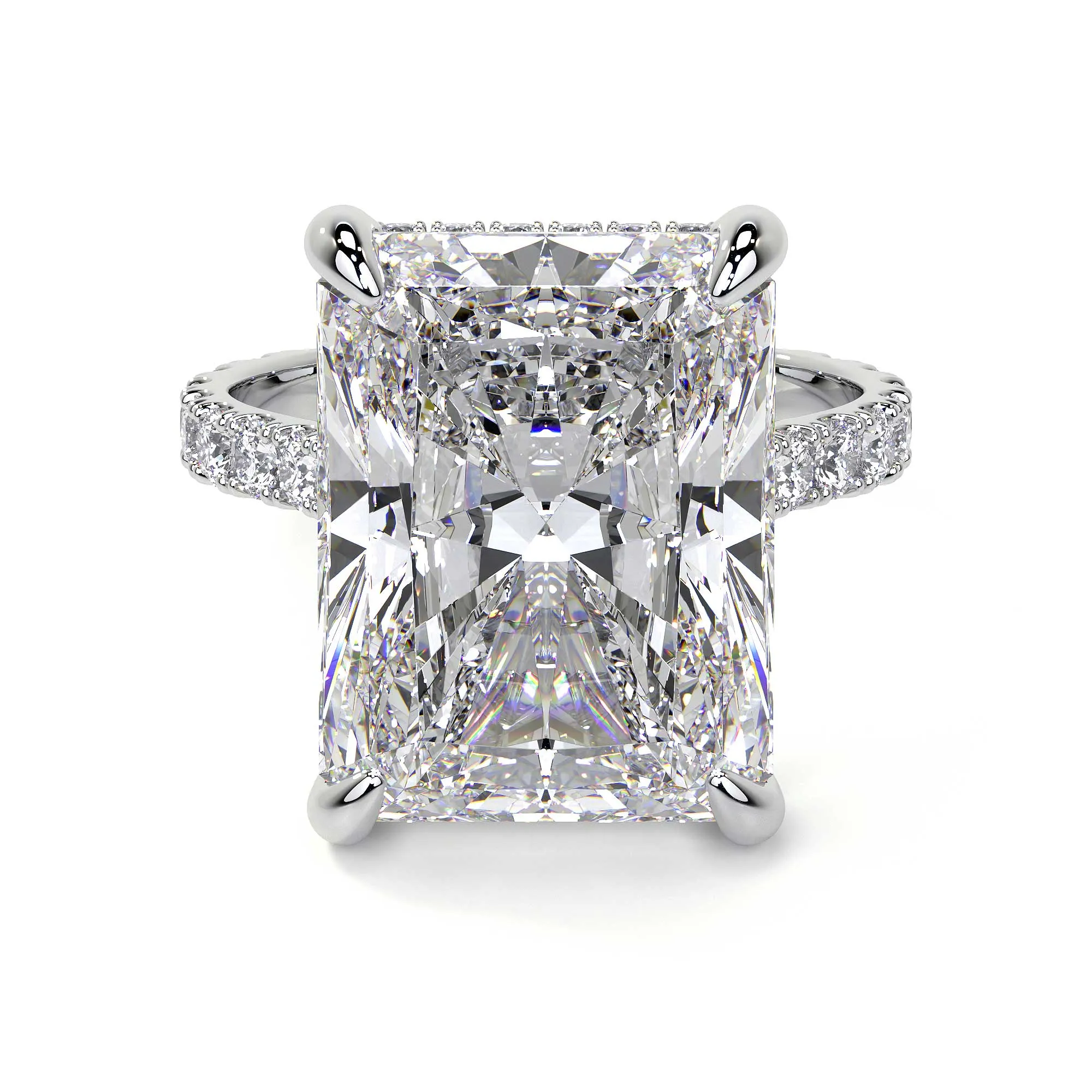 Radiant Cut Diamond Ring, 9 CT