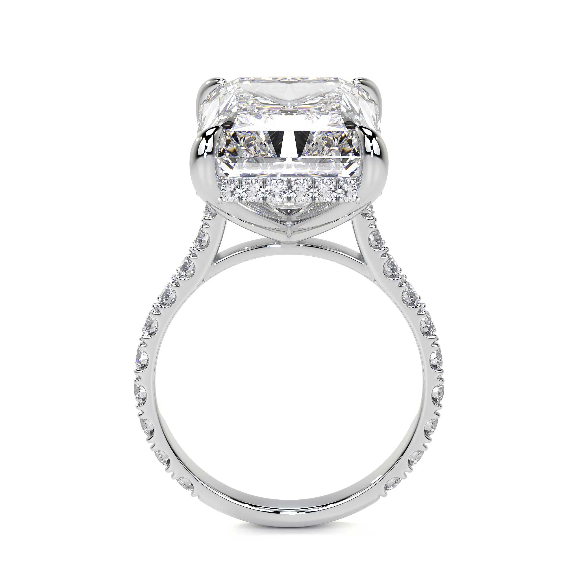 Radiant Cut Diamond Ring, 9 CT