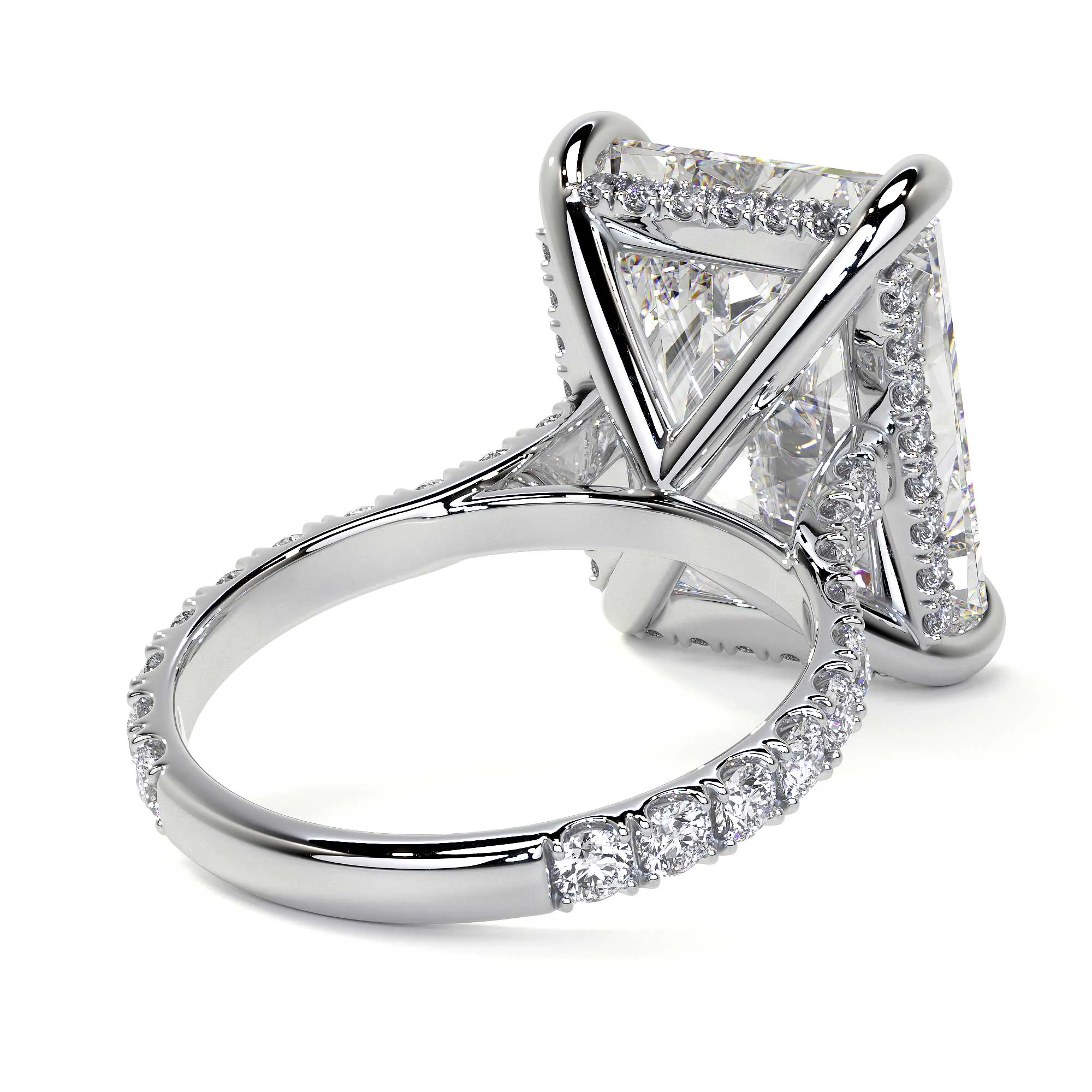 Radiant Cut Diamond Ring, 9 CT