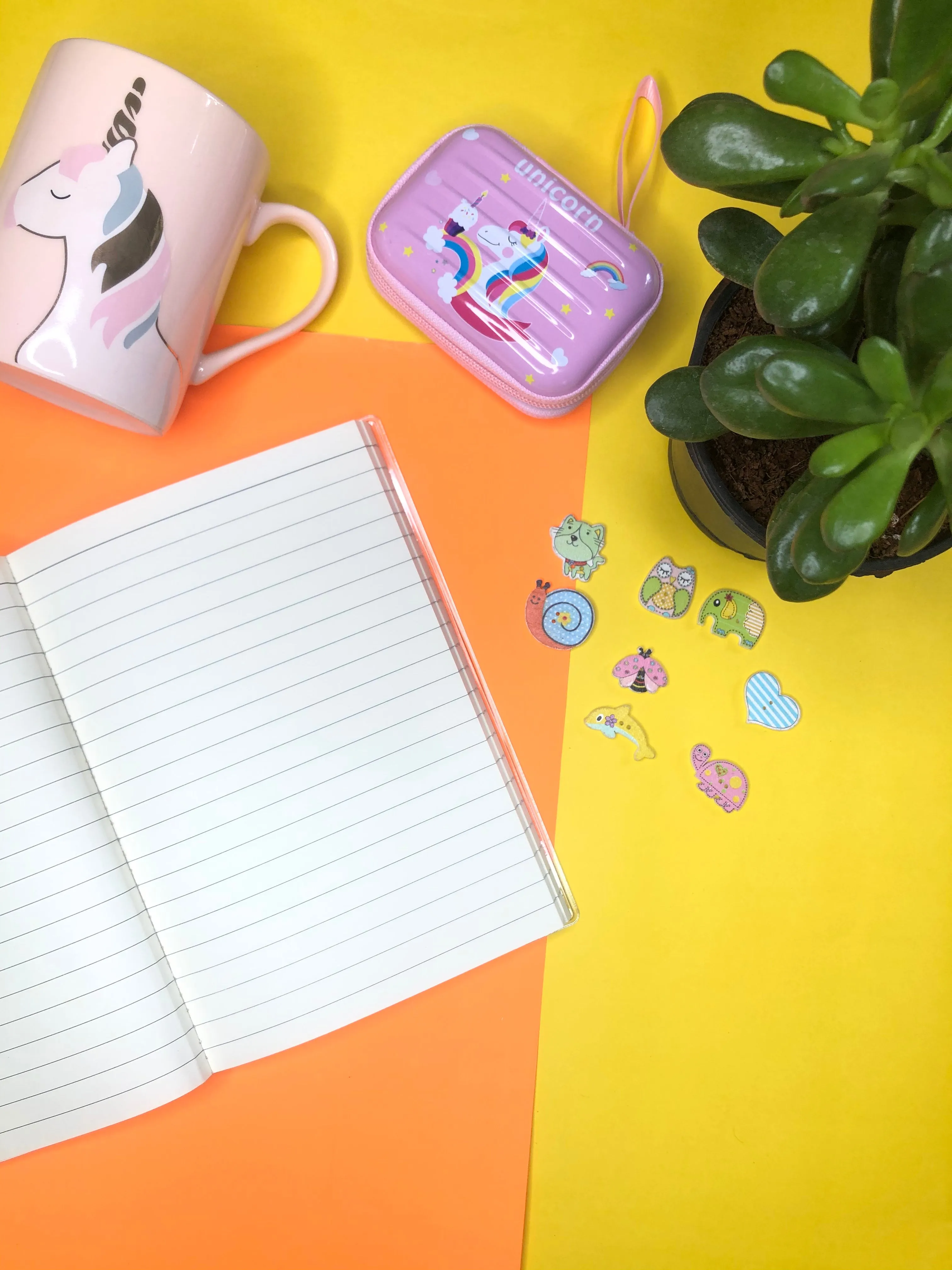 RAINBOW UNICORN | Fur A5 Size Diary | Ruled page | Bookmark String |