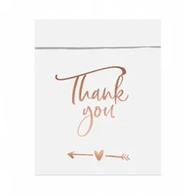 Rose Gold Thank You Treat Bags (6 pack)