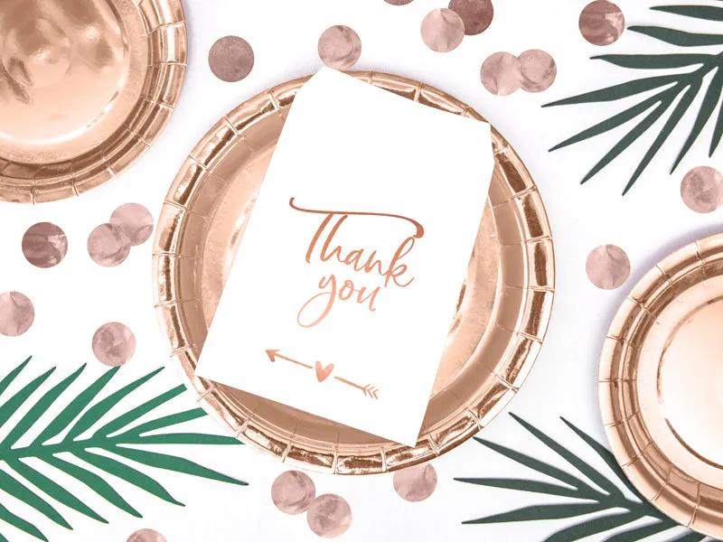 Rose Gold Thank You Treat Bags (6 pack)