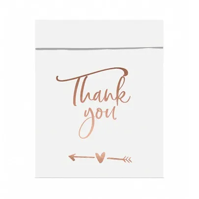 Rose Gold Thank You Treat Bags (6 pack)