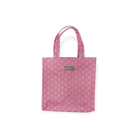 Tall Acrylic Coated Lunch Bag - Geo Pink Flambé