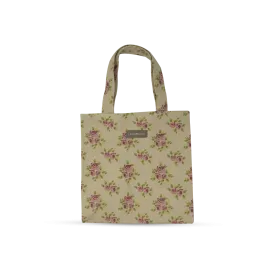 Tall Acrylic Coated Lunch Bag - Vintage Rose