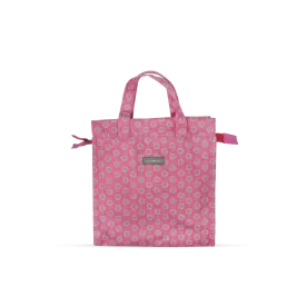 Tall Acrylic Coated Lunch Bag with Zip - Geo Pink Flambé