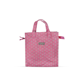 Tall Acrylic Coated Lunch Bag with Zip - Geo Pink Flambé