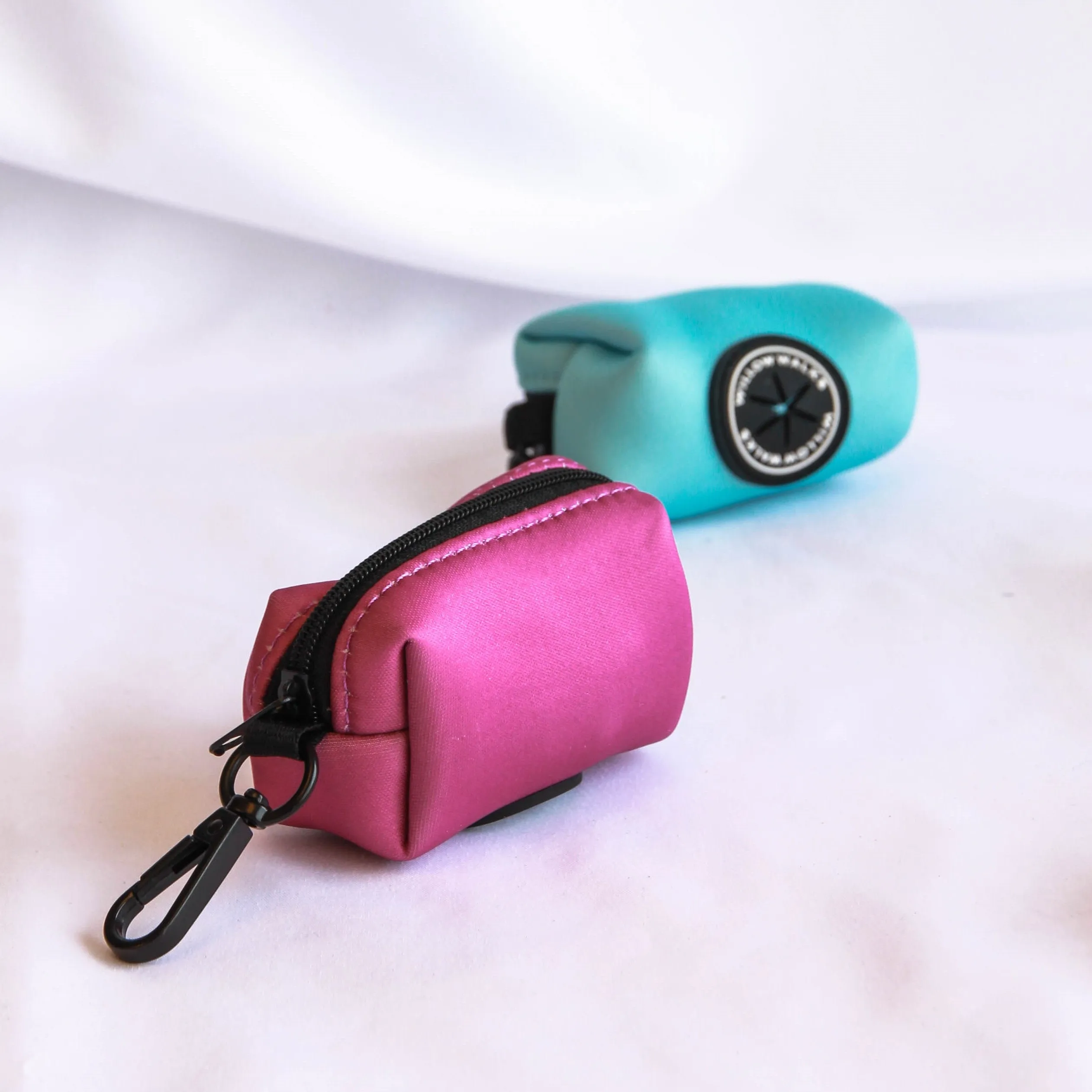 Willow Walks fabric poo bag in fuchsia