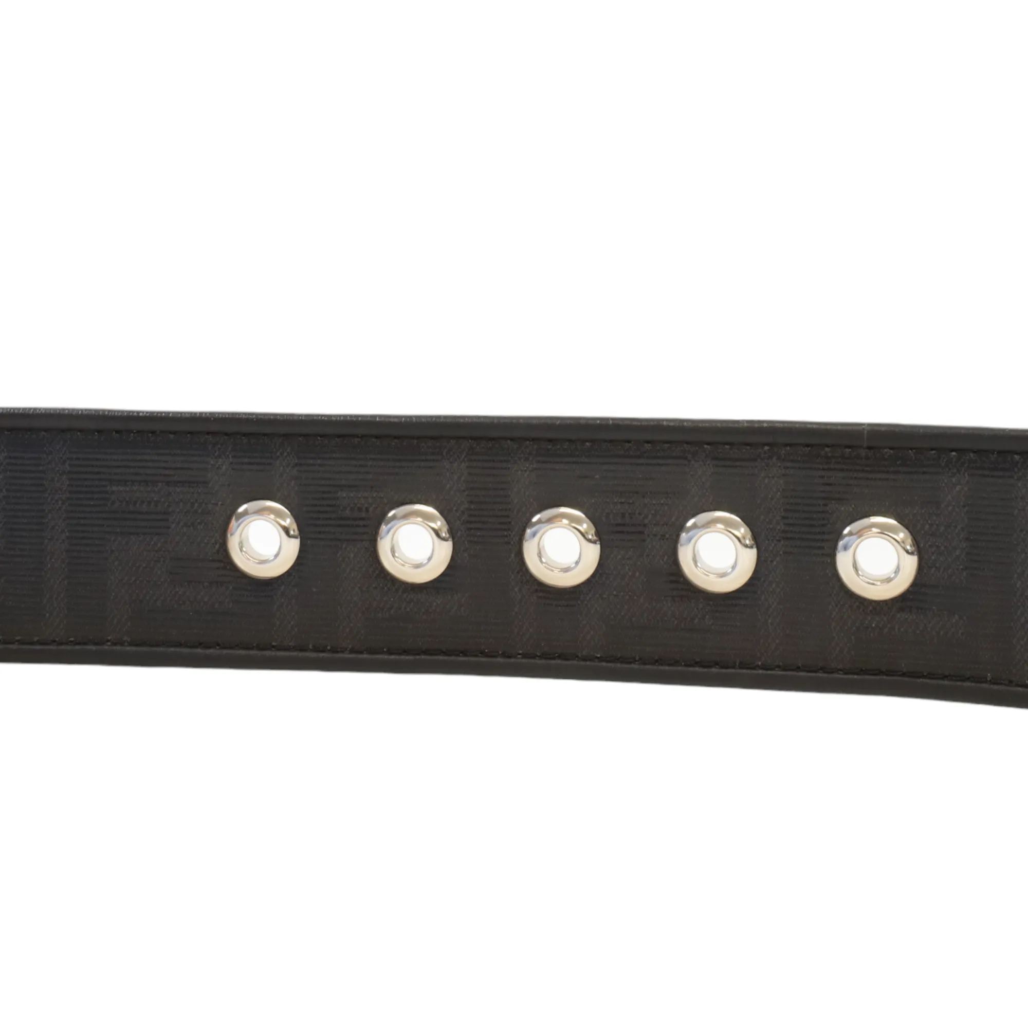 Women's Ff Monogram Canvas Belt Black Size Waist 36"