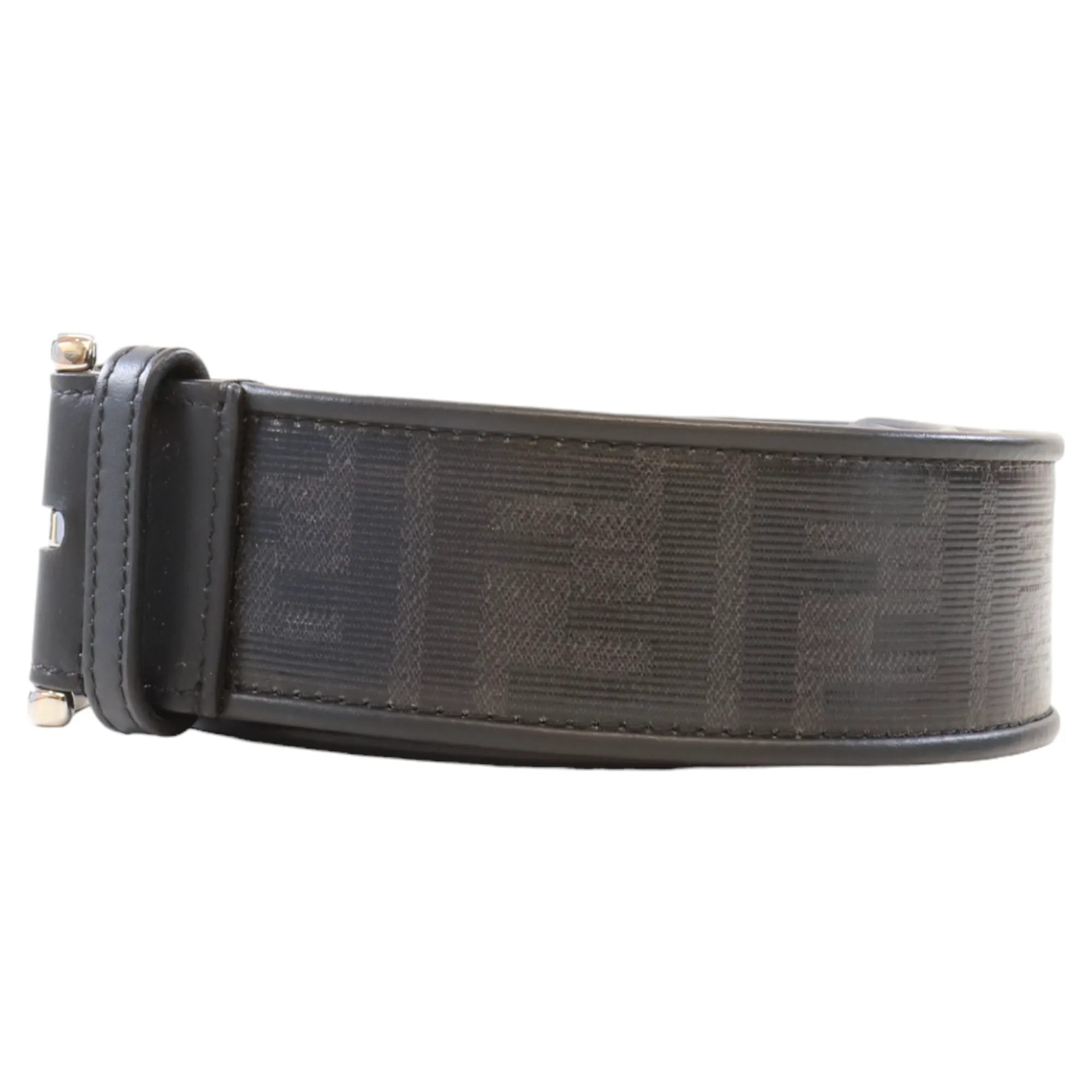 Women's Ff Monogram Canvas Belt Black Size Waist 36"